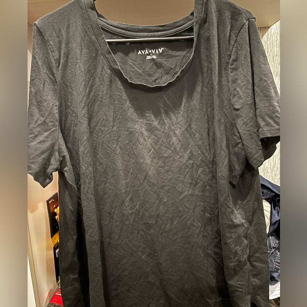 Ava & Viv Black Short Sleeve Tee